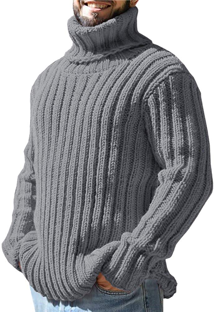 Gafeng Mens Turtleneck Sweater
