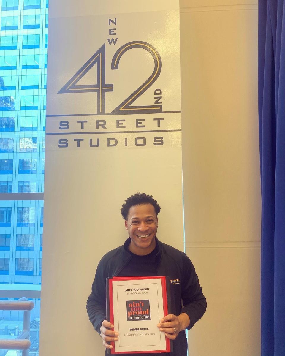 Devin Jackson-Price, a Waverly High School and Oakland University graduate, is performing in the national Broadway tour of "Ain't Too Proud."