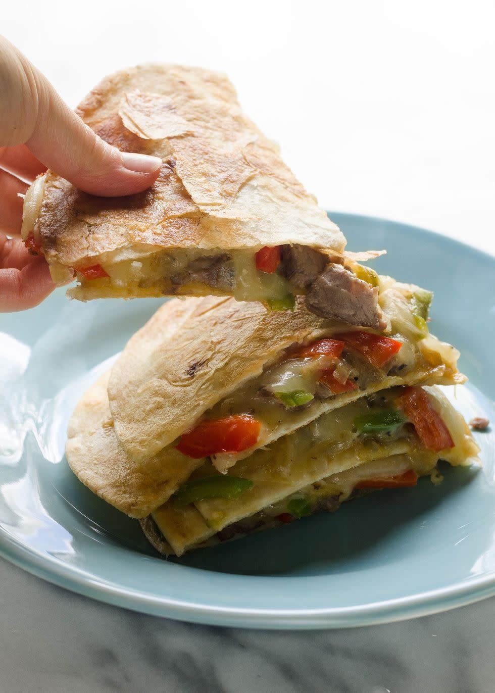 cheesesteak quesadillas