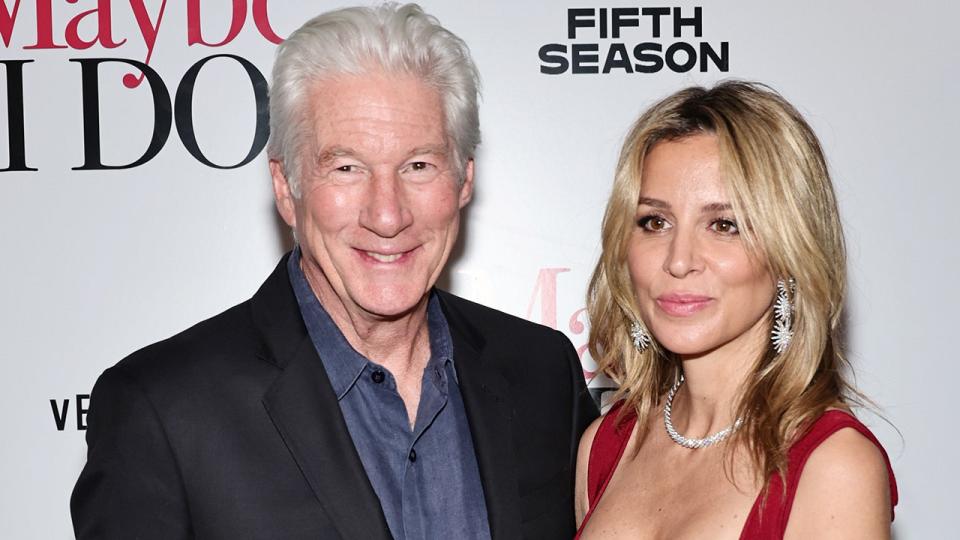 Richard Gere and Alejandra Silva on the red carpet