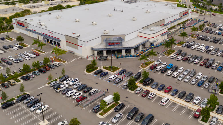 Cotsco Wholesale parking lot with cars