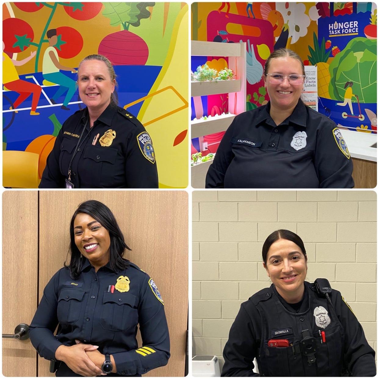 Clockwise from top right: Insp. Shannon Seymer-Tabaska, Officer Jocelyn Kalmanson, Capt. Sheronda Grant and Officer Jamie Sromalla.