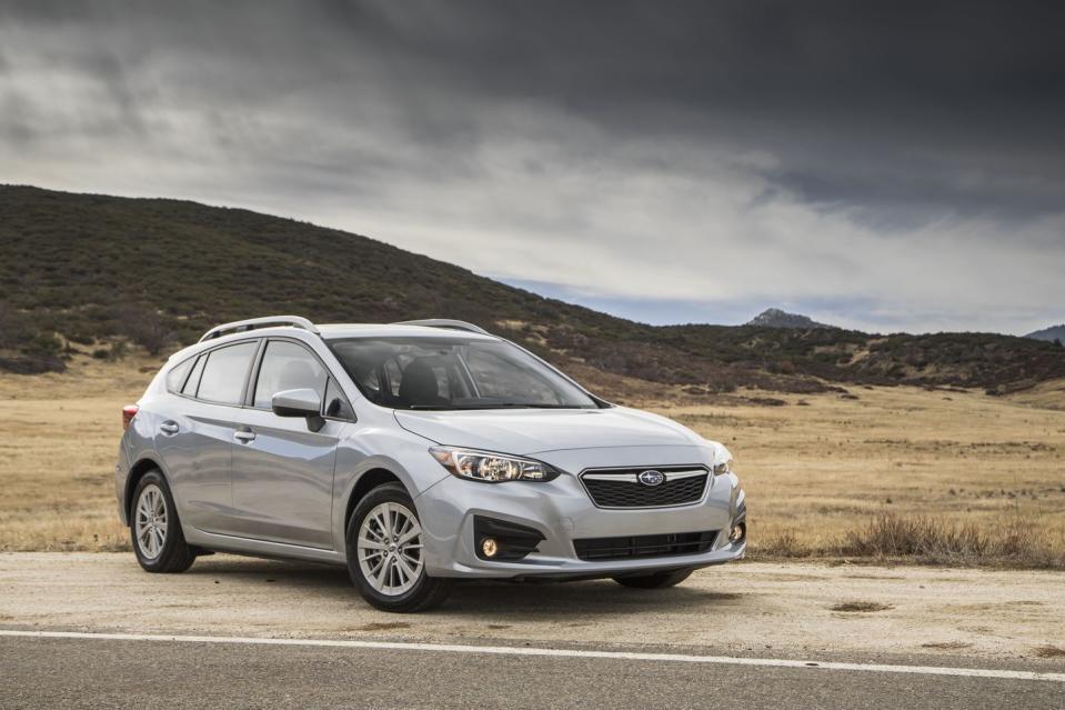 <p>Why we like it: its safety factor. The Impreza boasts solid bones-<em>very </em>solid bones. The 2018 model earned NHTSA's top five-star safety ratings and the highest Good ratings from the IIHS. All-wheel drive comes standard, an uncommon and welcome feature among entry-level compact cars that adds to the Impreza's safety cred. We went for the hatchback version, because it's slicker-looking than the base Impreza sedan. It comes with a five-speed manual transmission, which is fine by us because we never mind shifting our own gears.</p>