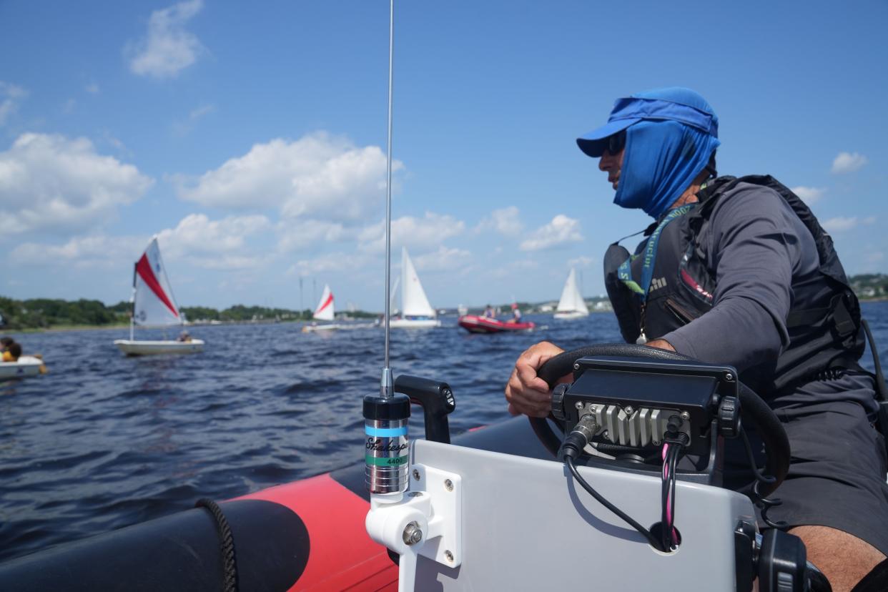 Chris Nardi supervises youth at Greater Fall River Re-Creation's sailing instruction program at Heritage State Park. Nardi is among those featured in the "Explore New England" episode titled "Fall River Rising."