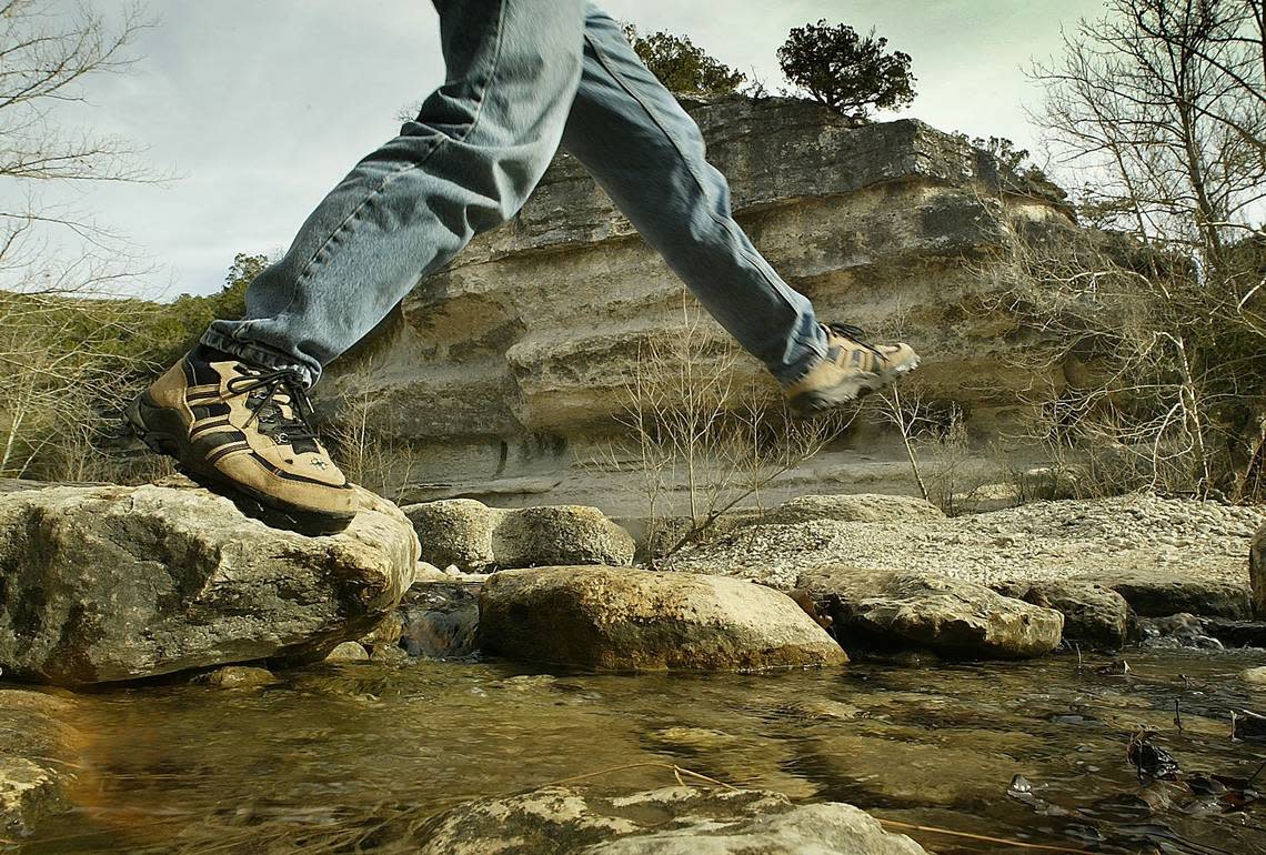 There are numerous stone crossings on the Sabinal River which winds through many of the trails in the Lost Maples State Natural Area southwest of Kerrville, Texas as seen in this file photo from 2004. Fort Worth Star-Telegram file photo/Fort Worth Star-Telegram