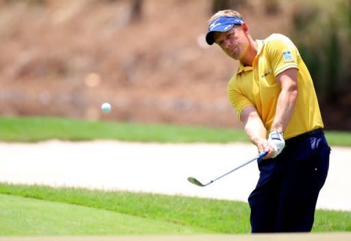 England's Luke Donald plays a practice round ahead of the start of Players Championship in Florida on May 9. Donald has a chance to wrestle the world No. 1 ranking back as he and Rory McIlroy go head-to-head for one of the few times this season at this week's Players Championship