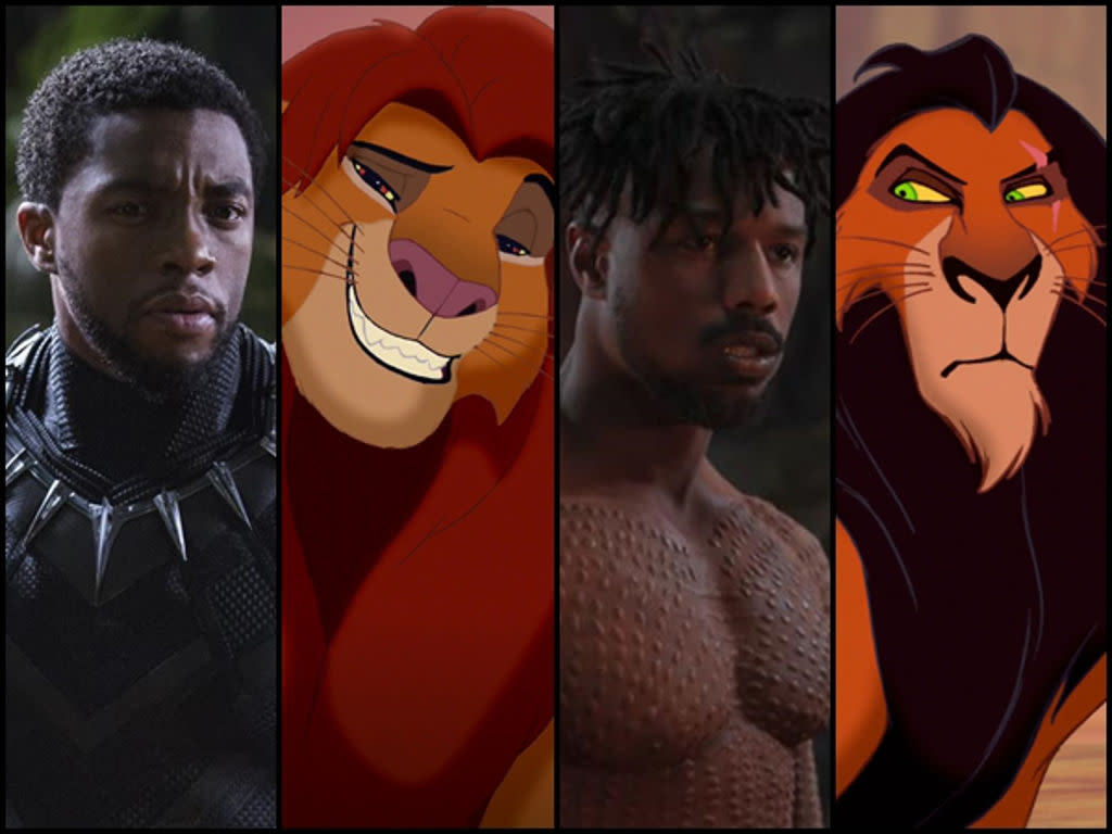 Black Panther vs The Lion King characters