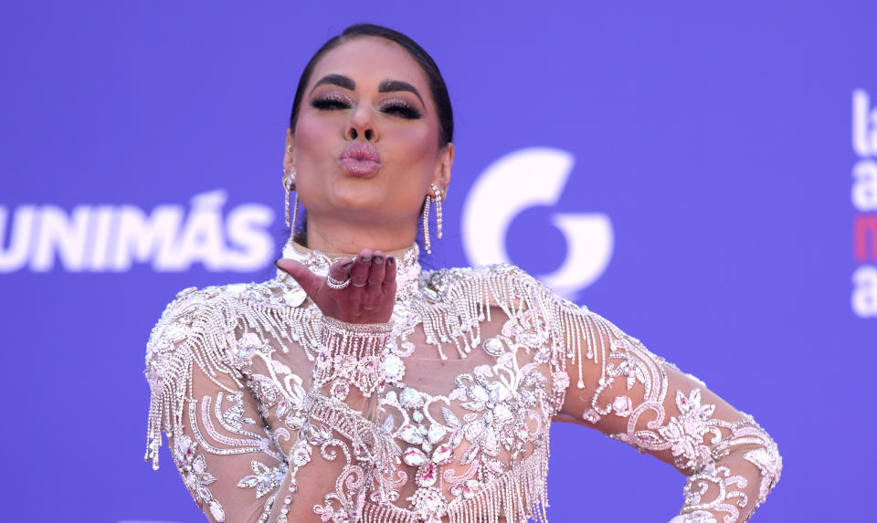 Galilea Montijo llega a los Latin American Music Awards el 20 de abril de 2023 en la arena MGM Grand Garden en Las Vegas. (Foto AP/John Locher)