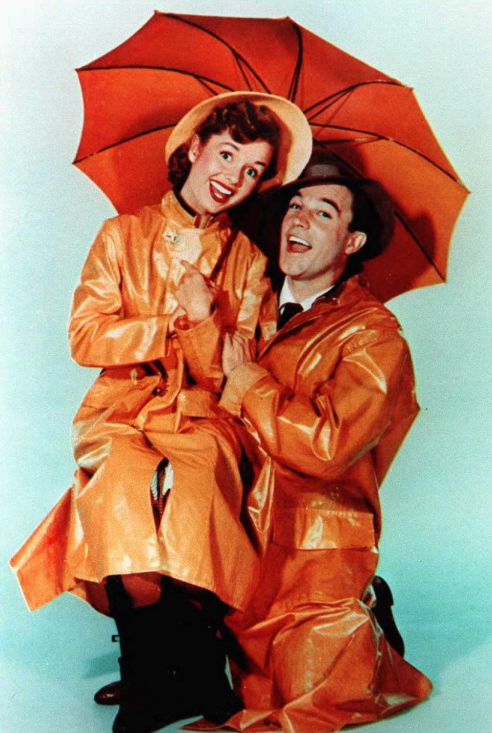 Gene Kelly and Debbie Reynolds in a promotional shot from "Singin in the Rain"