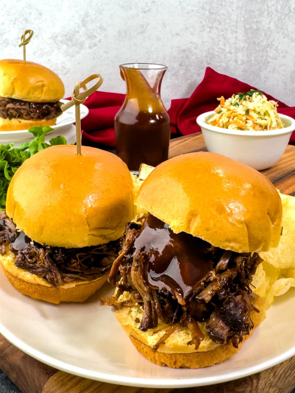 Easy Slow Cooker Barbecue Beef Sliders deliver all the deliciousness of traditional barbecue without the fuss of the grill.