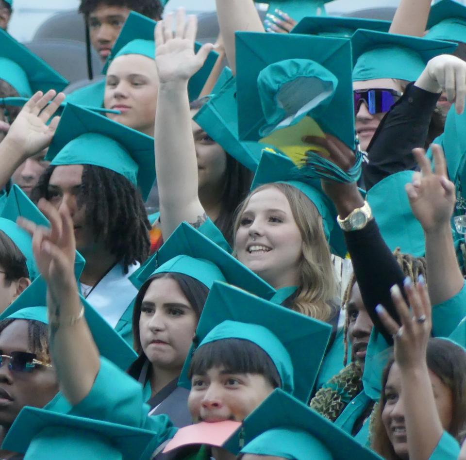 Nearly 430 Sultana High School seniors turned their tassels during the school’s 27th commencement ceremony on Wednesday, May 24, 2023 at Glen Helen Amphitheater in San Bernardino.