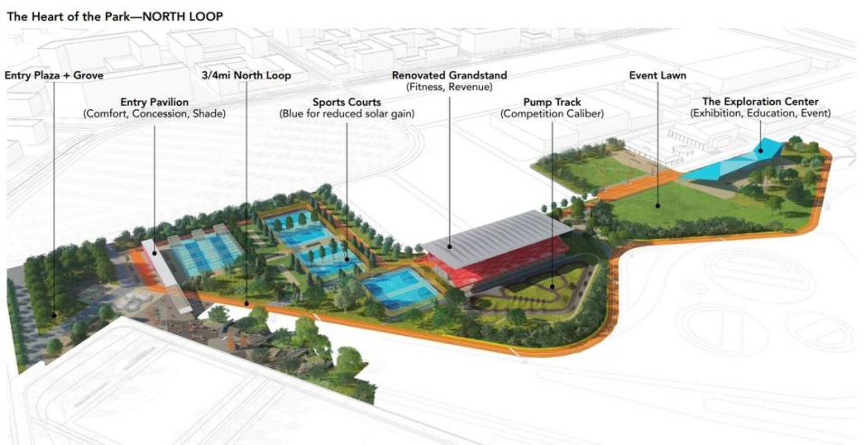 This shows Port’s plan for the north side of the site to be redesigned.