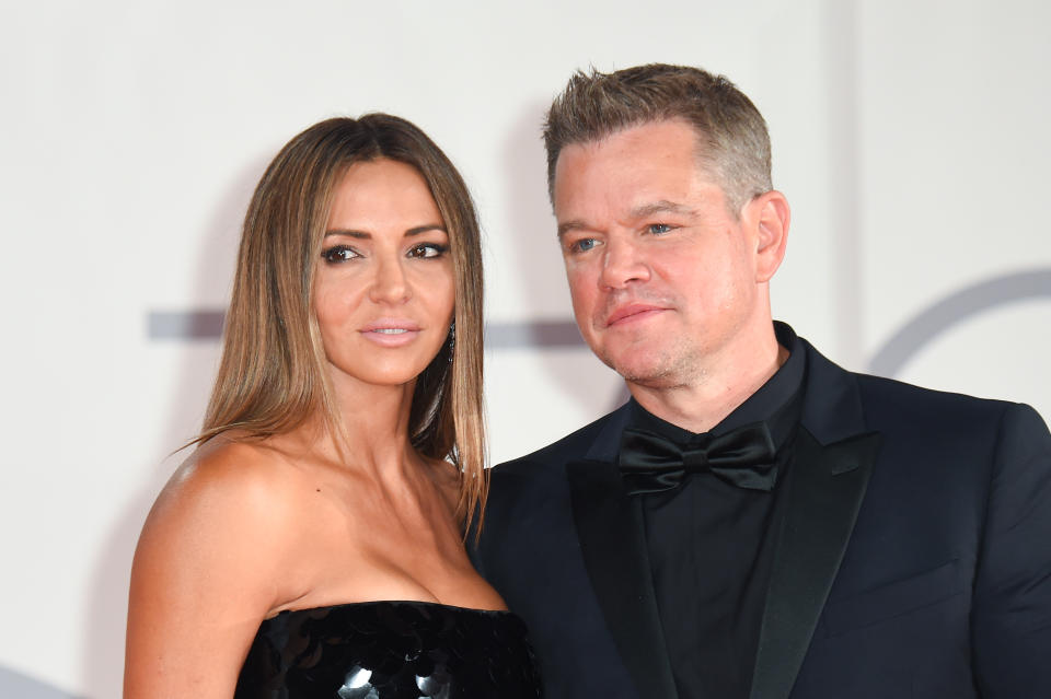 Matt Damon and Luciana Barroso  (Stephane Cardinale  / Corbis via Getty Images)