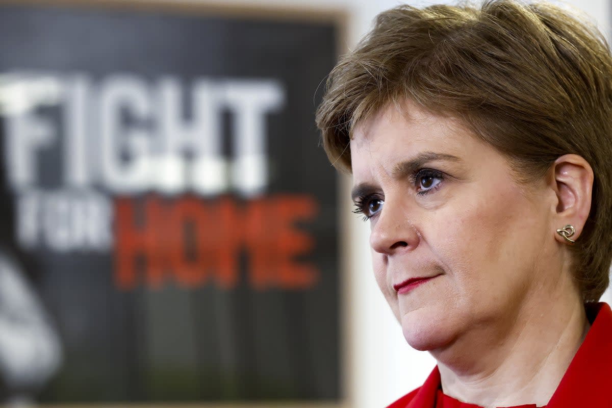 First Minister Nicola Sturgeon visited Shelter Scotland’s head office in Edinburgh on Wednesday (Jeff J Mitchell/PA) (PA Wire)