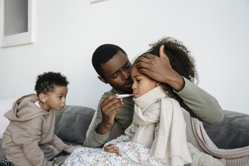 Health Canada notes that over-the-counter cough and flu medicine should not be given to children younger than six-years-old, unless advised by a health care professional. (Photo via Getty Images)