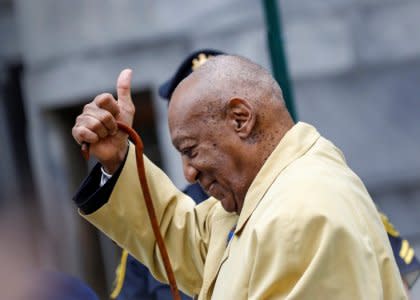 FILE PHOTO: Actor and comedian Bill Cosby departs after a day of closing arguments at his sexual assault retrial at the Montgomery County Courthouse in Norristown, Pennsylvania, U.S. April 24, 2018.  REUTERS/Brendan McDermid