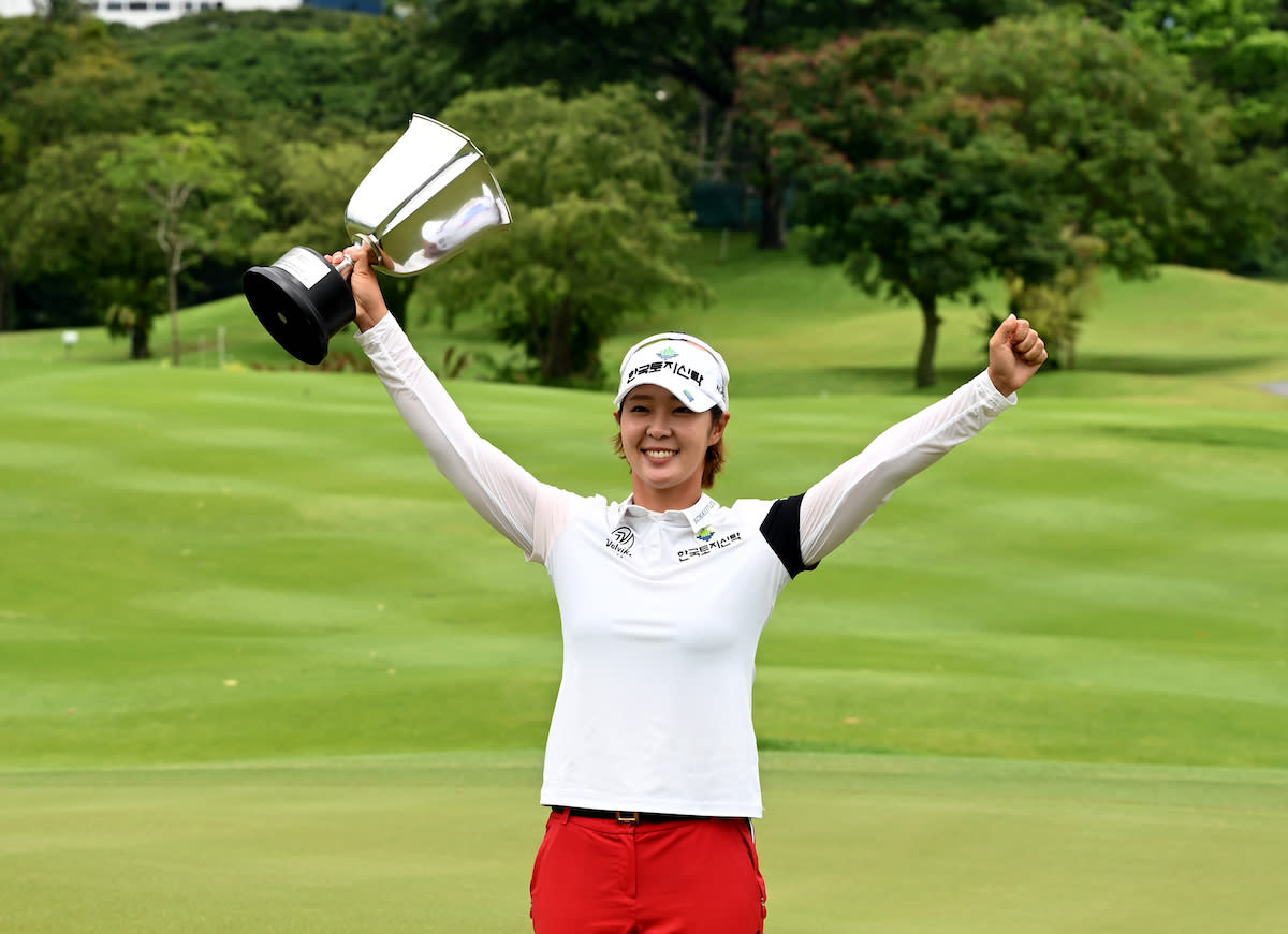 South Korean golfer Park Ji-young is the winner of the inaugural Hana Financial Group Singapore Women's Open. (PHOTO: Hana Financial Group Singapore Women's Open)