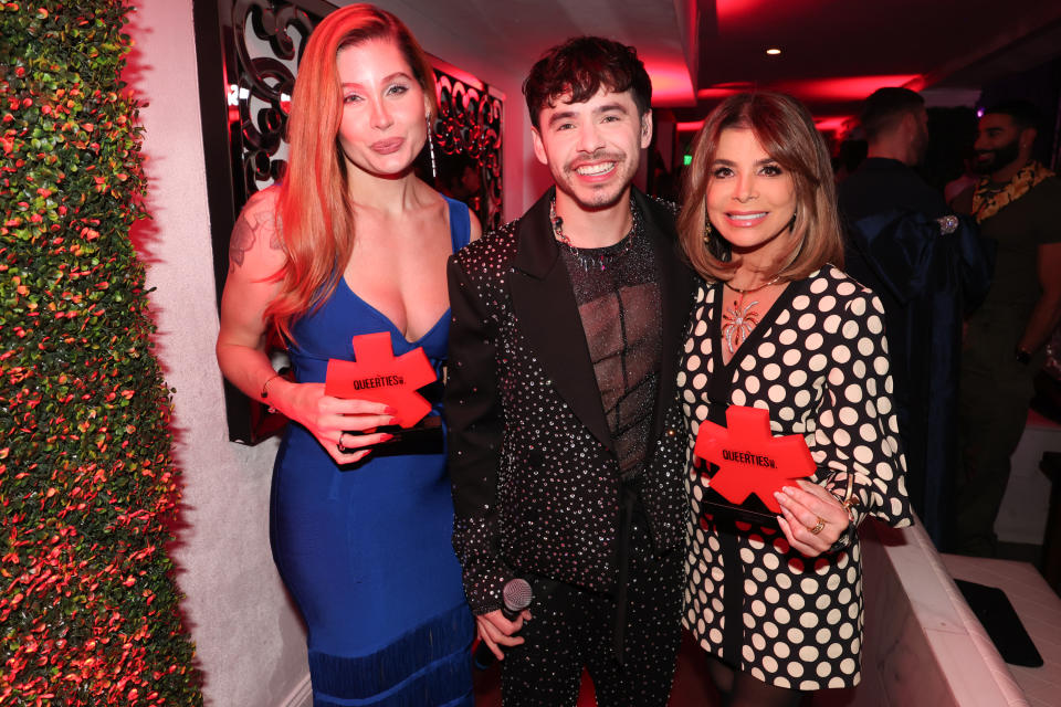 Trace Lysette, David Archuleta and Paula Abdul