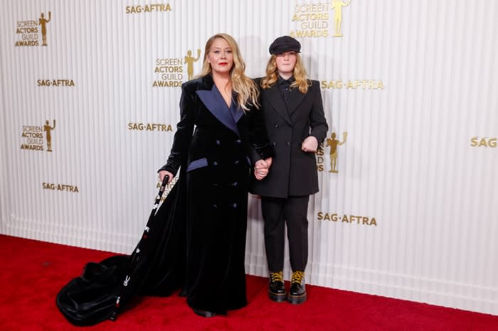 Christina Applegate en la 29ª edición de los Premios del Sindicato de Actores con su hija