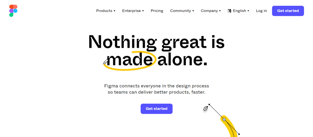  Screenshot of Figma prototyping and UI design tool. 