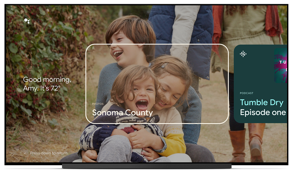 Google TV - ambient mode cards