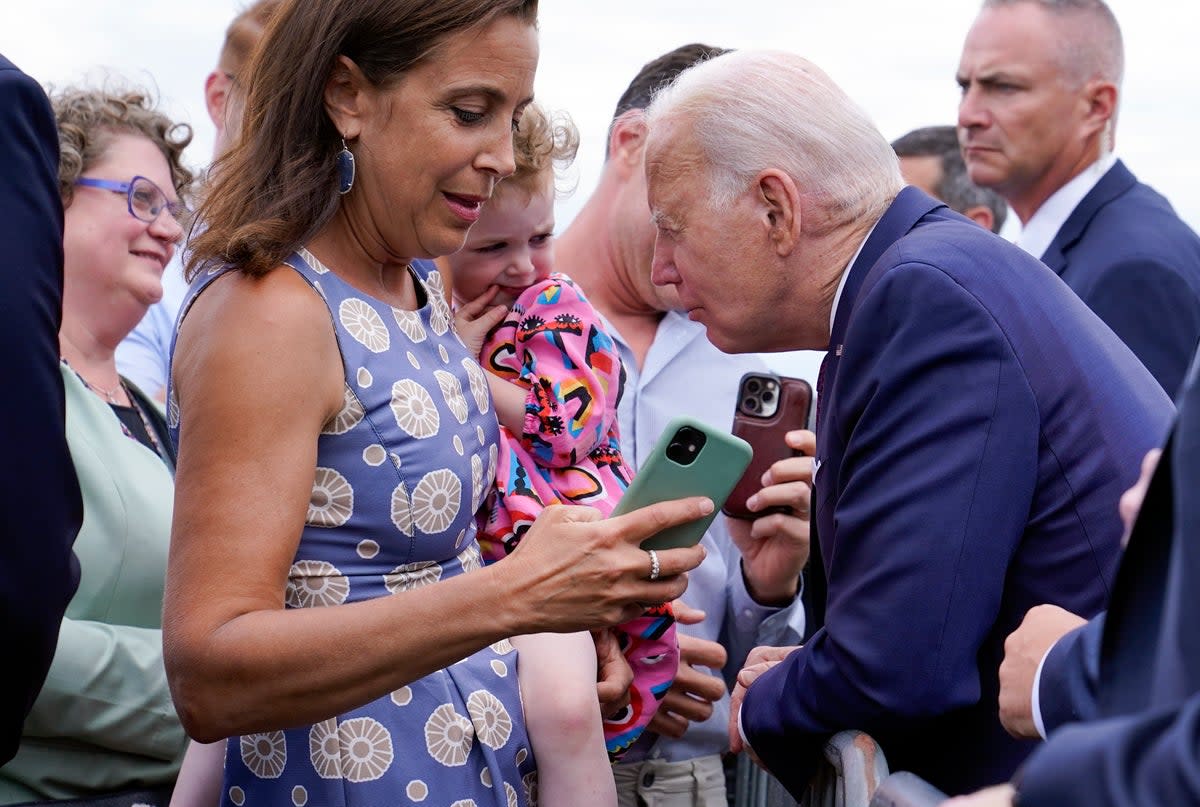 Biden’s efforts to charm a child at Helsinki airport did not go to plan  (AP)