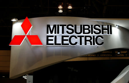 A logo of Mitsubishi Electric Corp is pictured at the CEATEC JAPAN 2017 (Combined Exhibition of Advanced Technologies) at the Makuhari Messe in Chiba, Japan, October 2, 2017. REUTERS/Toru Hanai/Files