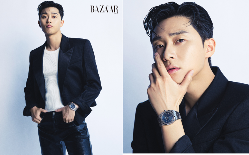 朴敘俊登上《Harper's BAZAAR》國際中文版4月號封面。（《Harper's BAZAAR》提供）