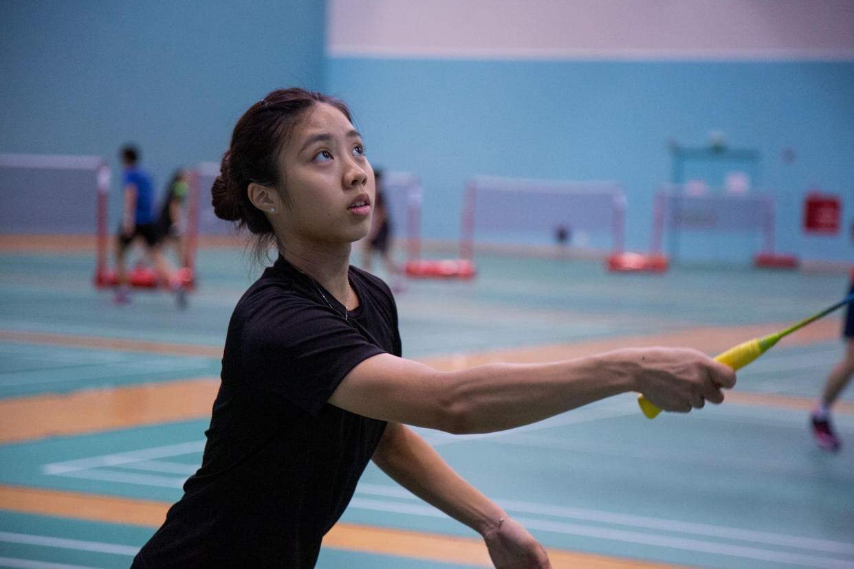 Singapore national badminton player Yeo Jia Min.