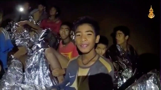 Four more boys are undergoing medical checks after being rescued from the cave. Source: 7 News