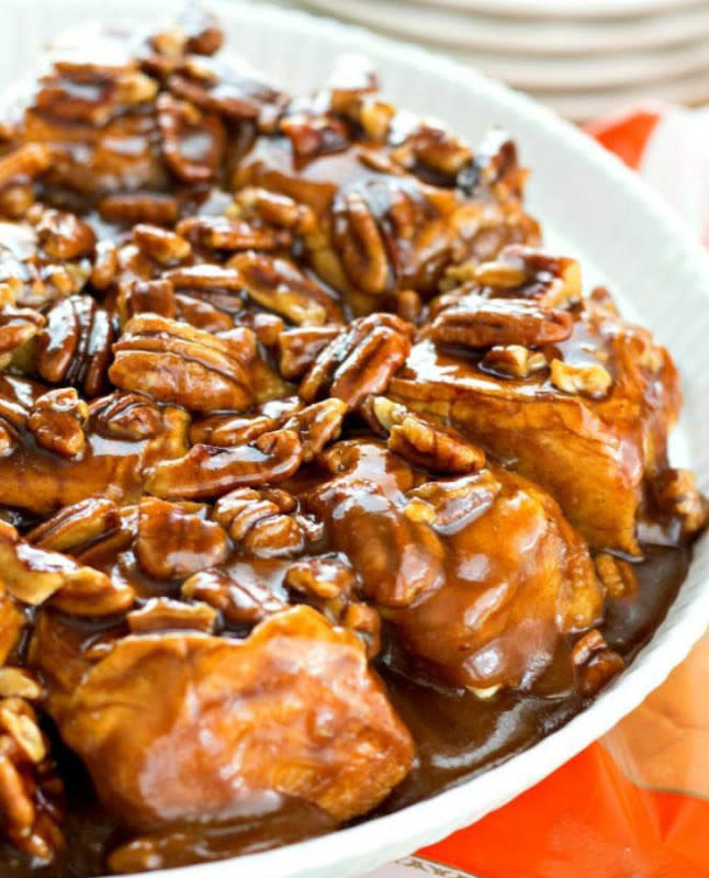 <p>Melissa's Southern Style Kitchen</p><p><strong>Easy Caramel Pecan Sticky Rolls</strong></p><p>Get the recipe <a href="https://www.melissassouthernstylekitchen.com/easy-caramel-pecan-sticky-rolls/" rel="nofollow noopener" target="_blank" data-ylk="slk:here;elm:context_link;itc:0;sec:content-canvas" class="link rapid-noclick-resp"><em><strong>here</strong></em></a></p>