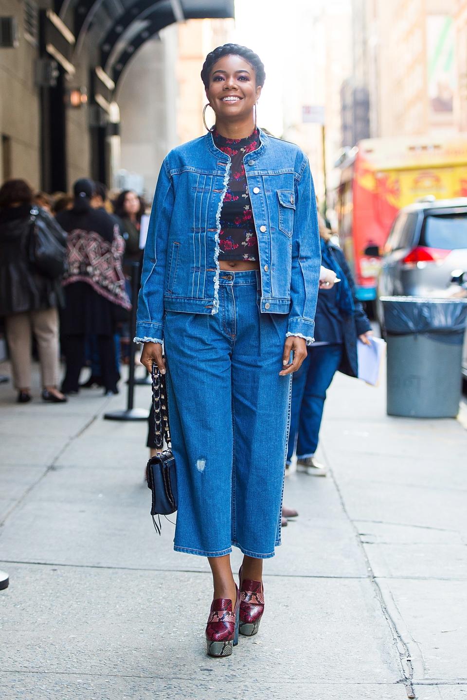 Denim on denim with a French-girl twist