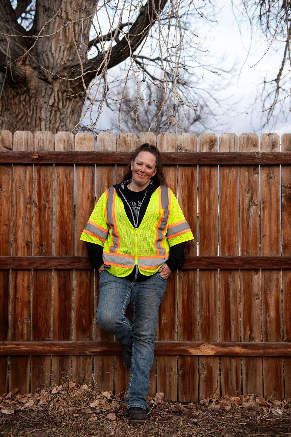 Meggie Branch poses for a portrait outside the North Colorado Health Alliance office in Loveland on Feb. 20.
