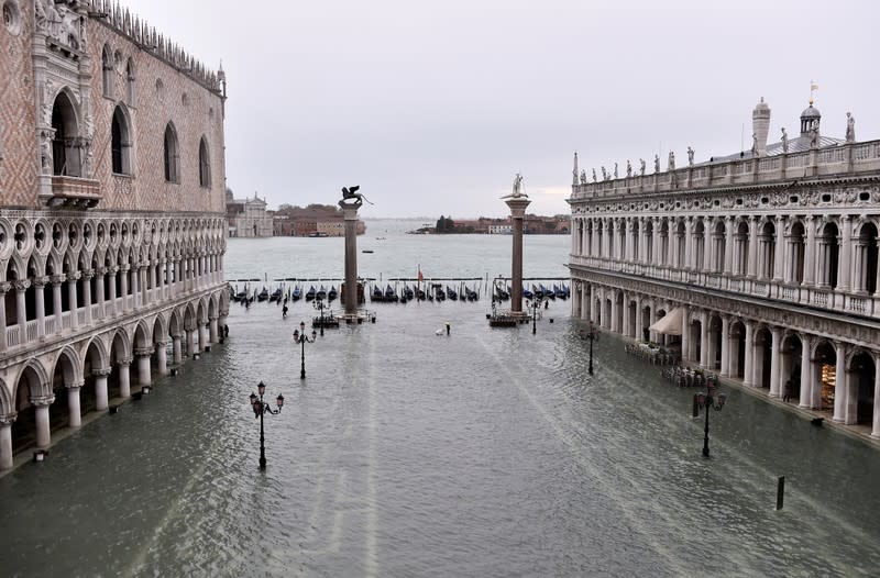 Flooding in the lagoon city of Venice