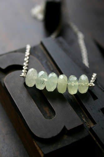 prehnite necklace