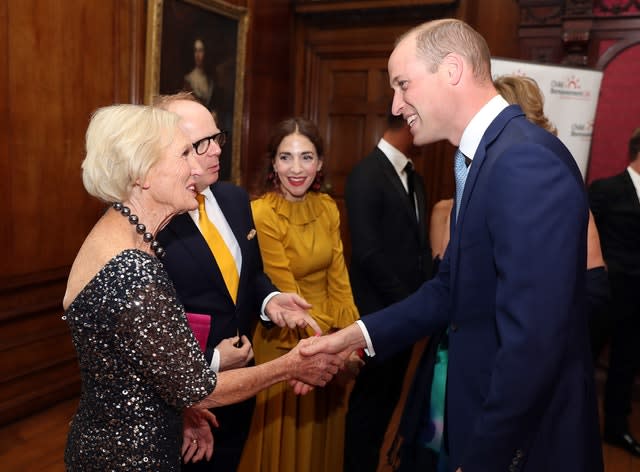 The Duke of Cambridge greets Mary Berry