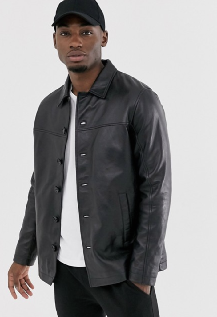 Barneys Originals Reefer Leather Jacket