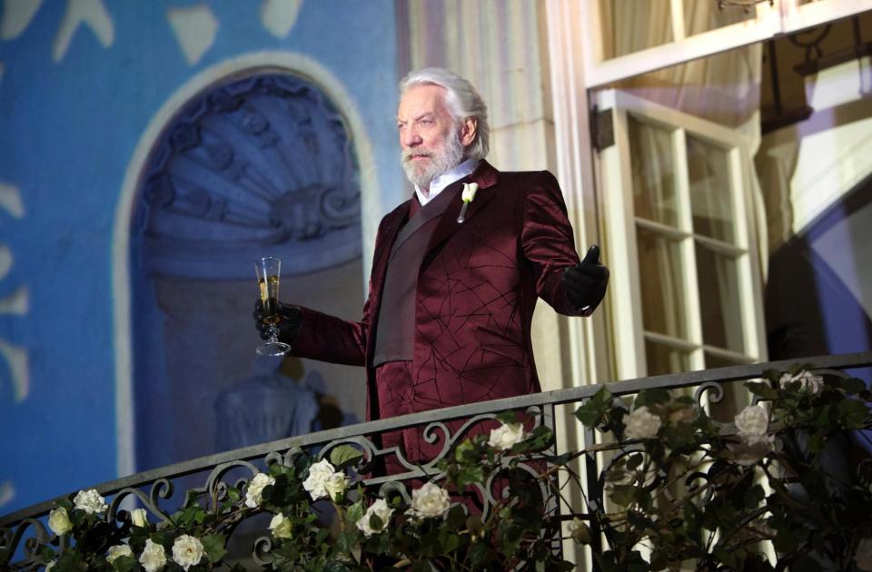 Donald Sutherland as President Coriolanus Snow in 'The Hunger Games: Catching Fire'