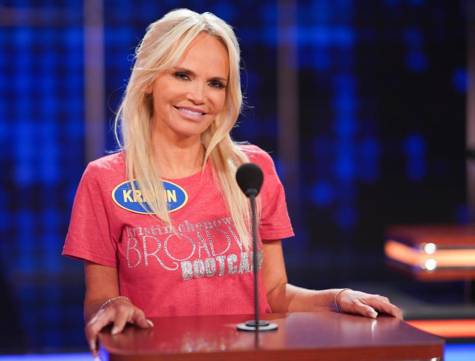 CELEBRITY FAMILY FEUD - “Kristin Chenoweth vs. Kathy Najimy and My Unorthodox Life vs. Summer House” – Hosted by Steve Harvey, the first game is a hilarious faceoff between two actresses when Kristin Chenoweth competes against Kathy Najimy to see who will win the grand prize for their selected charities. In the next game, casts from reality shows “My Unorthodox Life” and “Summer House” battle it out to see who will come out on top on an all-new episode airing SUNDAY, AUG. 14 (8:00-9:00 p.m. EDT), on ABC. (ABC/Christopher Willard) KRISTIN CHENOWETH