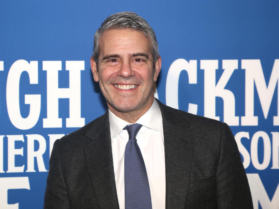 Andy Cohen is seen at "The Music Man" opening night on February 10, 2022