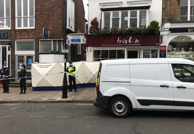 Lymington stabbing scene