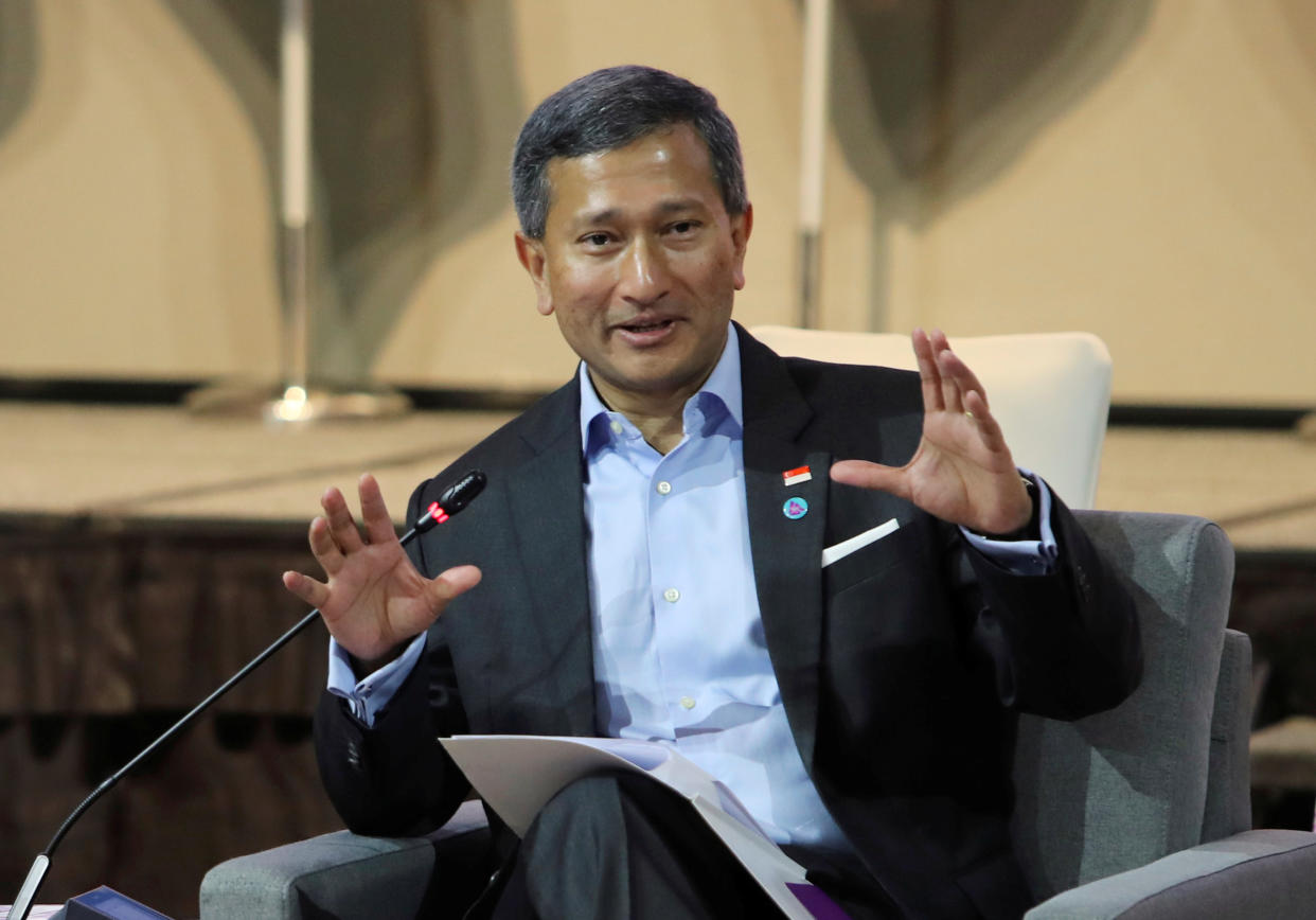 Minister for Foreign Affairs Vivian Balakrishnan is currently standing in for Transport Minister Khaw Boon Wan, who is recuperating after fracturing his arm last month. (PHOTO: Reuters)