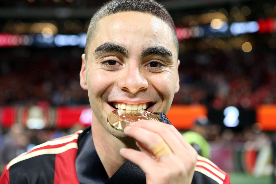 Premier League-bound Miguel Almiron led Atlanta United to an MLS Cup win over Portland last month. (Brett Davis/USA Today)