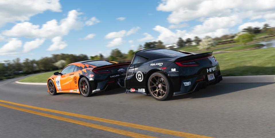 acura nsx type s one lap of america race car with nsx trailer