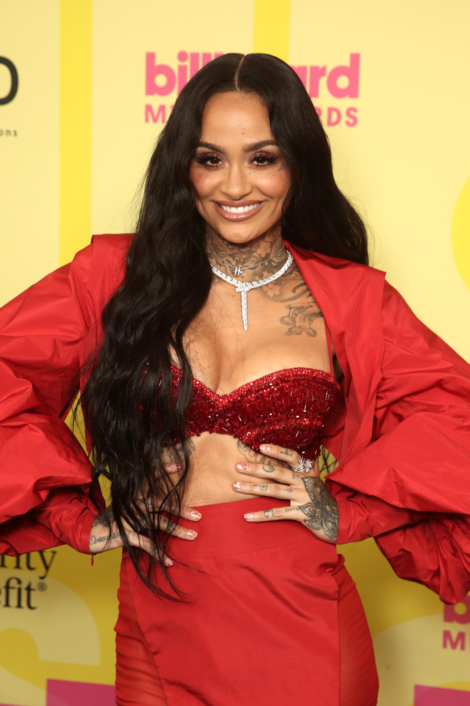 LOS ANGELES, CA - MAY 23: 2021 BILLBOARD MUSIC AWARDS -- Pictured: In this image released on May 23, (l-r) Kehlani arrives to the 2021 Billboard Music Awards, broadcast on May 23, 2021 at Microsoft Theater in Los Angeles, California. -- (Photo by Todd Williamson/NBC/NBCU Photo Bank via Getty Images via Getty Images)