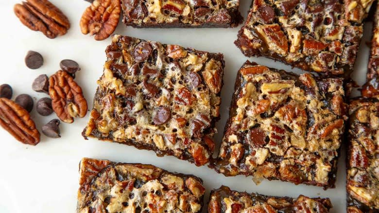 brownies with pecan topping