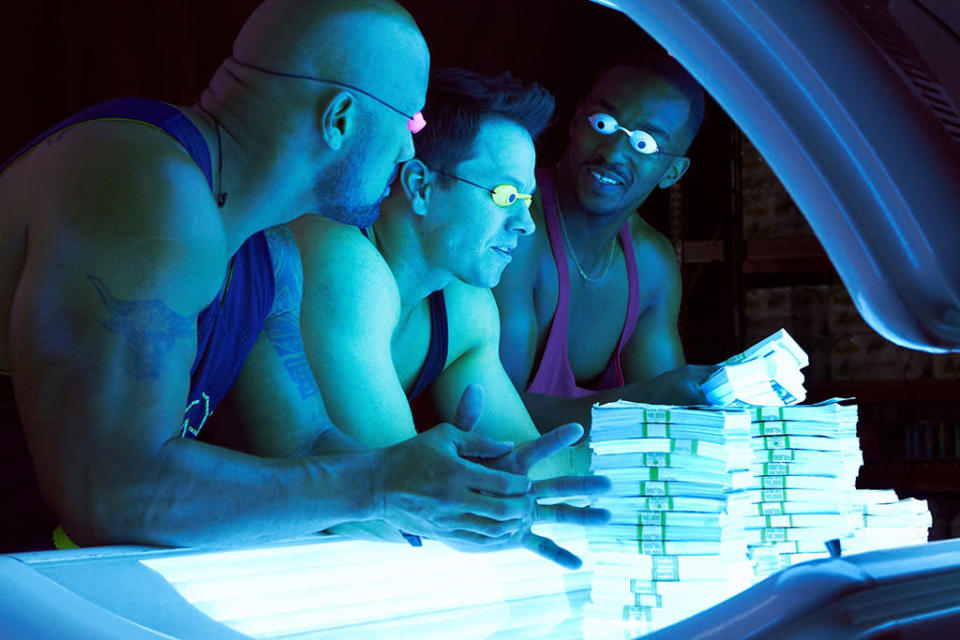 Dwayne Johnson, Mark Wahlberg and Anthony Mackie in Paramount Pictures' "Pain & Gain" - 2013