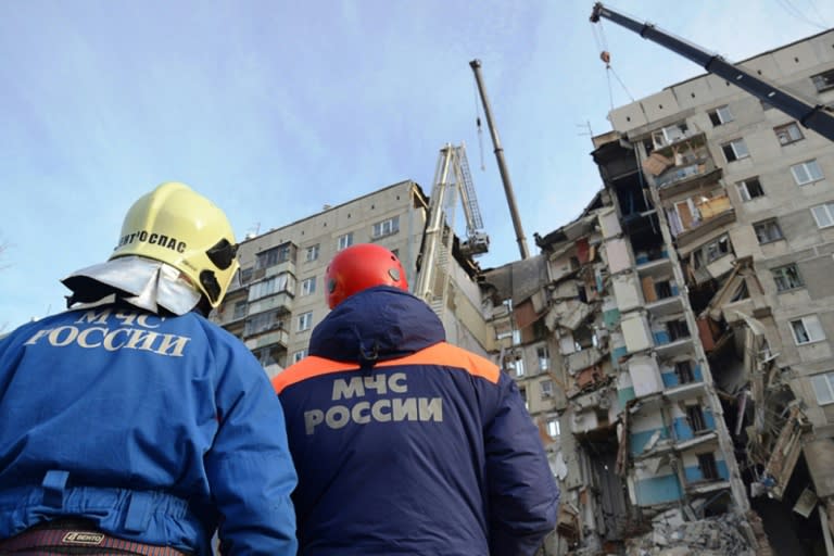 Rescuers have been braving temperatures as low as minus 27 degrees Celsius (minus 16 degrees Fahrenheit) to search for blast survivors at the site in the Ural mountains city of Magnitogorsk