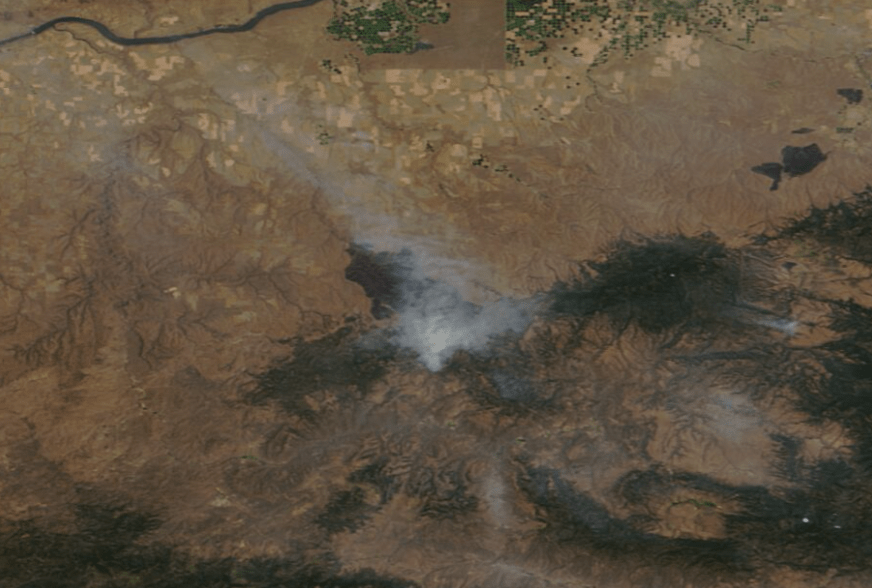 the Lone Rock Fire (NASA)