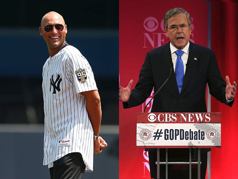 Derek Jeter and Jeb Bush